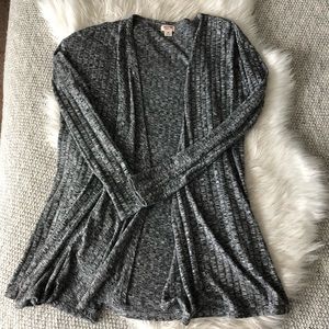 Grey Knit Jersey Cardigan